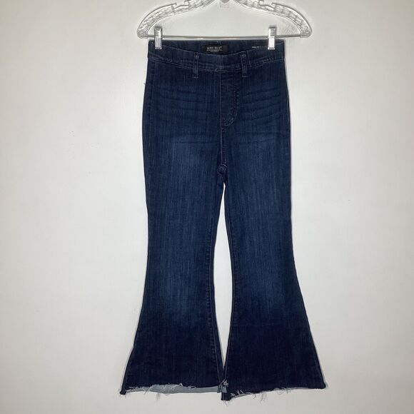 Judy Blue Womens Pull On Super Flare Raw Hem Denim Jeans Blue Size 25 - Picture 2 of 7
